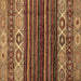 Square Abstract Brown Modern Rug, abs559brn