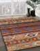 Machine Washable Abstract Saffron Red Rug in a Family Room, wshabs559