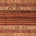 Square Machine Washable Abstract Orange Modern Area Rugs, wshabs559org