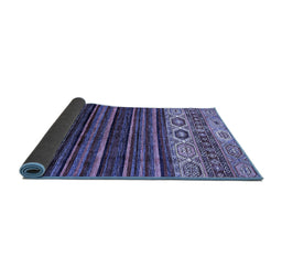 Sideview of Abstract Blue Modern Rug, abs559blu