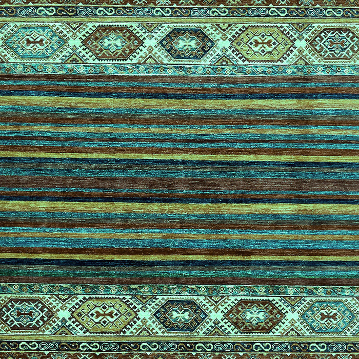 Machine Washable Abstract Turquoise Modern Area Rugs, wshabs559turq