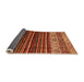 Sideview of Abstract Orange Modern Rug, abs559org