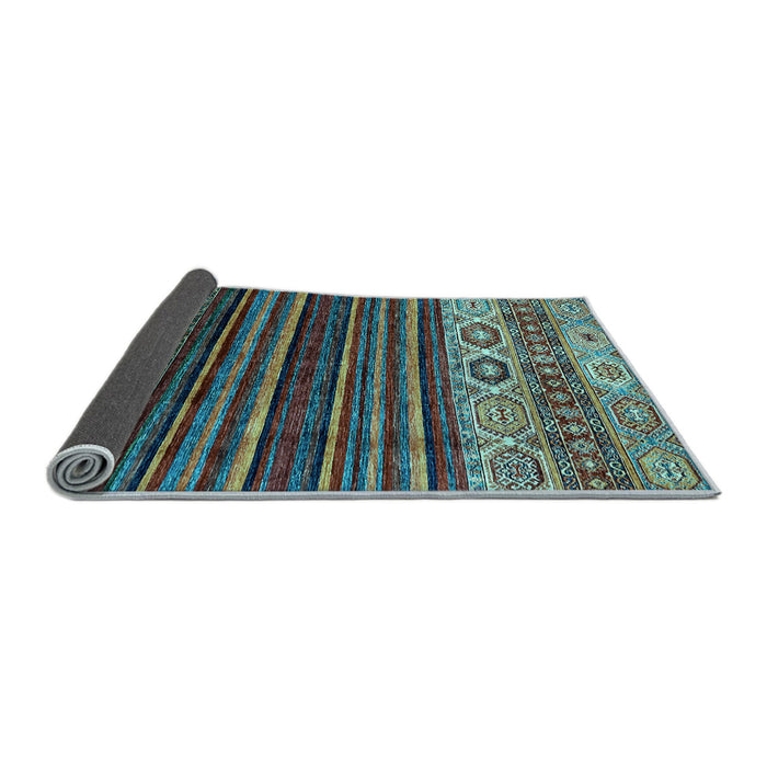 Sideview of Abstract Light Blue Modern Rug, abs559lblu