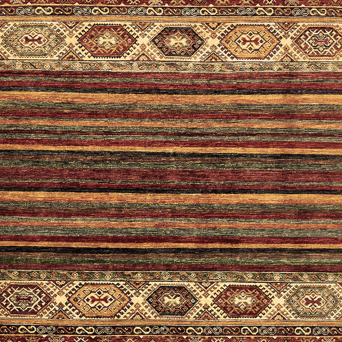 Machine Washable Abstract Brown Modern Rug, wshabs559brn