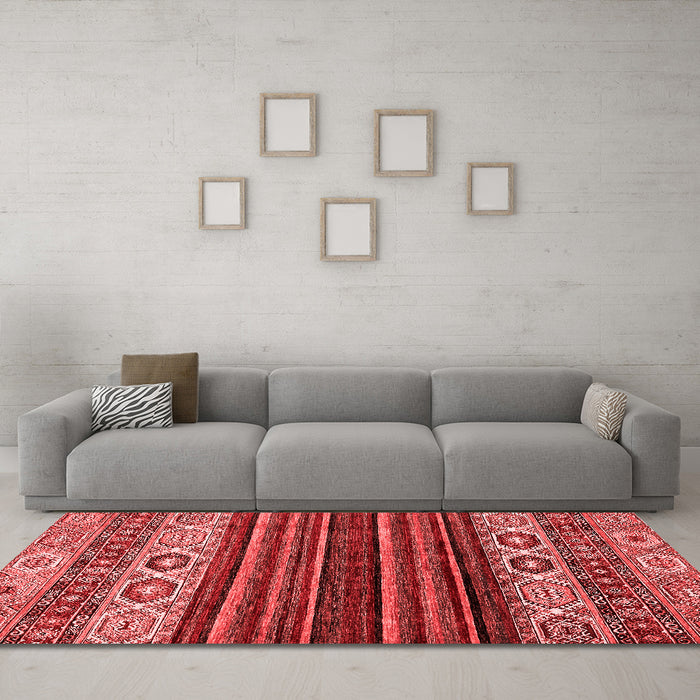 Modern Red Washable Rugs