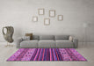 Machine Washable Abstract Purple Modern Area Rugs in a Living Room, wshabs559pur