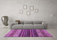 Machine Washable Abstract Purple Modern Rug, wshabs559pur