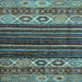 Square Abstract Light Blue Modern Rug, abs559lblu