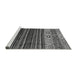 Sideview of Machine Washable Abstract Gray Modern Rug, wshabs559gry