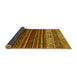 Sideview of Abstract Yellow Modern Rug, abs559yw