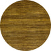 Round Machine Washable Abstract Sedona Brown Rug, wshabs55