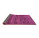 Sideview of Abstract Purple Modern Rug, abs55pur