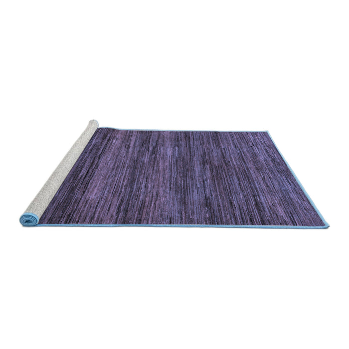 Sideview of Machine Washable Abstract Blue Modern Rug, wshabs55blu