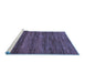 Sideview of Machine Washable Abstract Blue Modern Rug, wshabs55blu