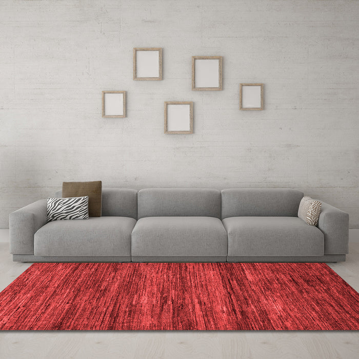 Modern Red Washable Rugs