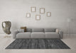 Machine Washable Abstract Gray Modern Rug in a Living Room,, wshabs55gry