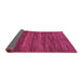 Sideview of Abstract Pink Modern Rug, abs55pnk