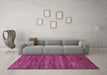 Machine Washable Abstract Purple Modern Area Rugs in a Living Room, wshabs55pur