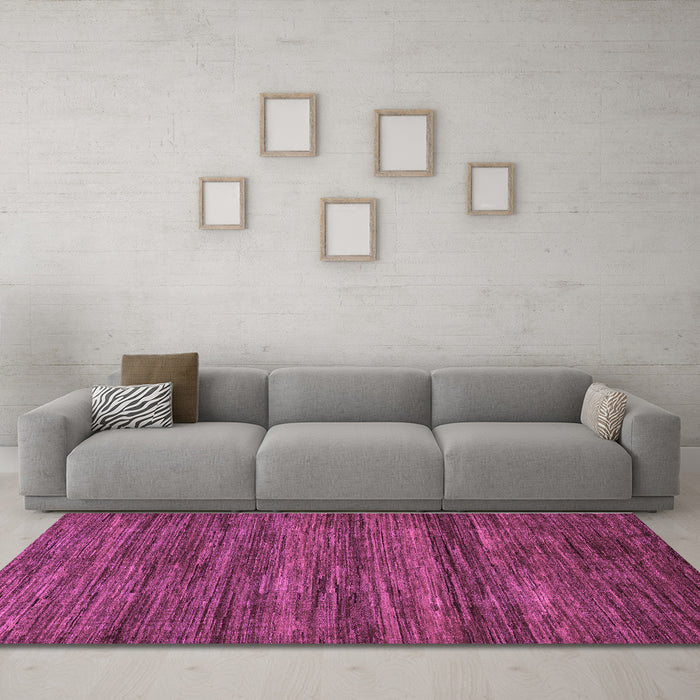 Machine Washable Abstract Purple Modern Area Rugs in a Living Room, wshabs55pur
