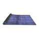 Sideview of Abstract Blue Modern Rug, abs5600blu