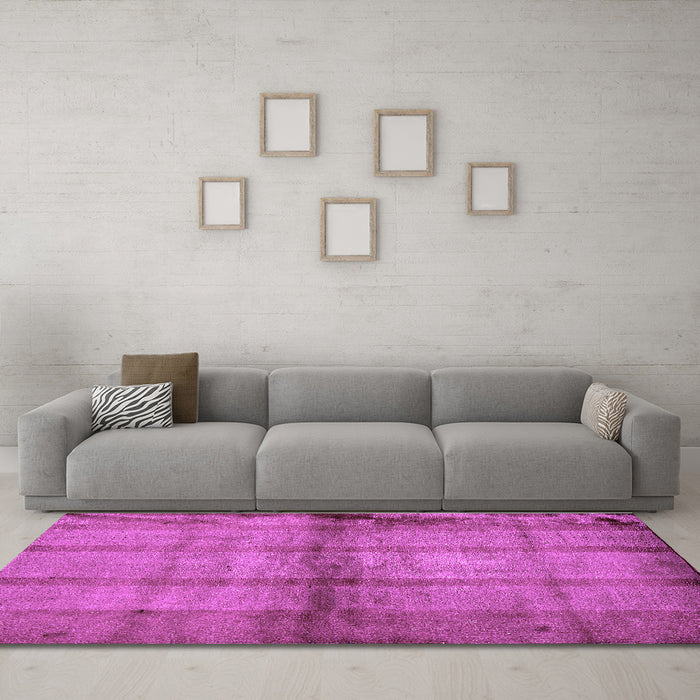 Machine Washable Abstract Purple Modern Area Rugs in a Living Room, wshabs5600pur