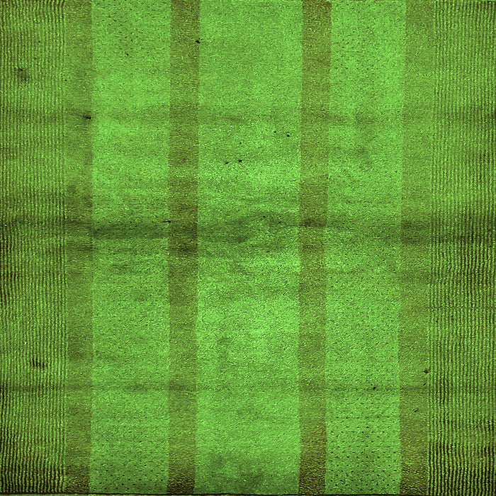 Square Machine Washable Abstract Green Modern Area Rugs, wshabs5600grn