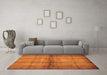 Machine Washable Abstract Orange Modern Area Rugs in a Living Room, wshabs5600org