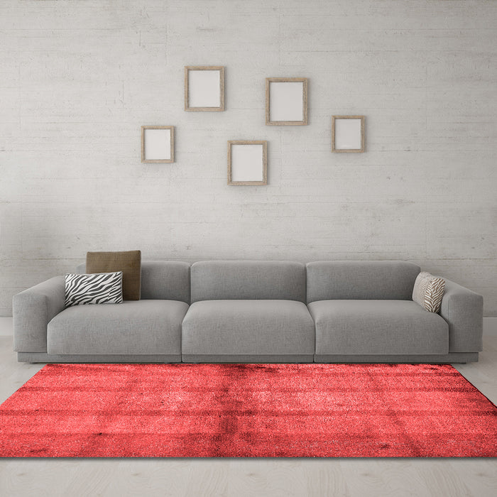 Modern Red Washable Rugs