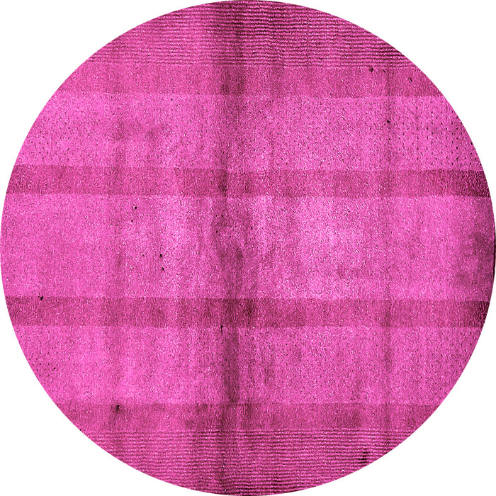 Round Abstract Pink Modern Rug, abs5600pnk