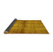 Sideview of Abstract Yellow Modern Rug, abs5600yw