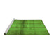 Sideview of Machine Washable Abstract Green Modern Area Rugs, wshabs5600grn