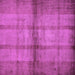 Square Machine Washable Abstract Purple Modern Area Rugs, wshabs5600pur