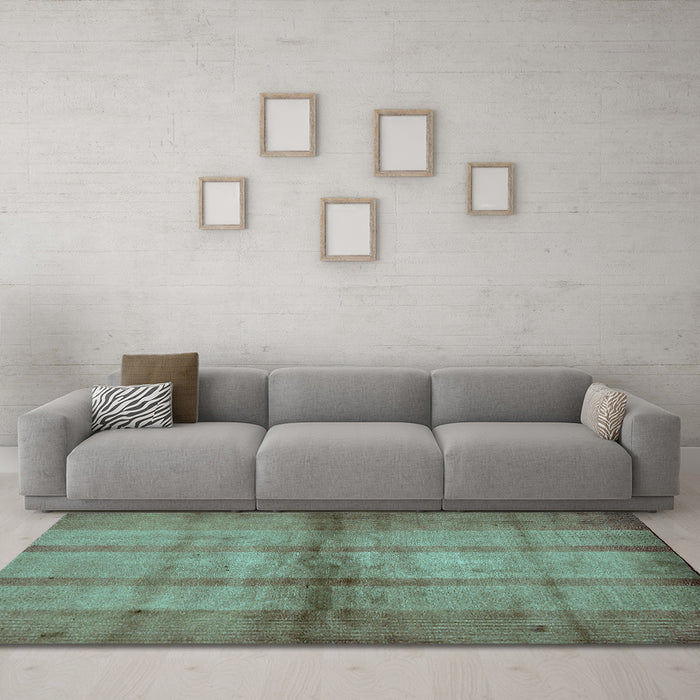 Machine Washable Abstract Light Blue Modern Rug in a Living Room, wshabs5600lblu