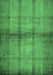 Machine Washable Abstract Emerald Green Modern Area Rugs, wshabs5600emgrn