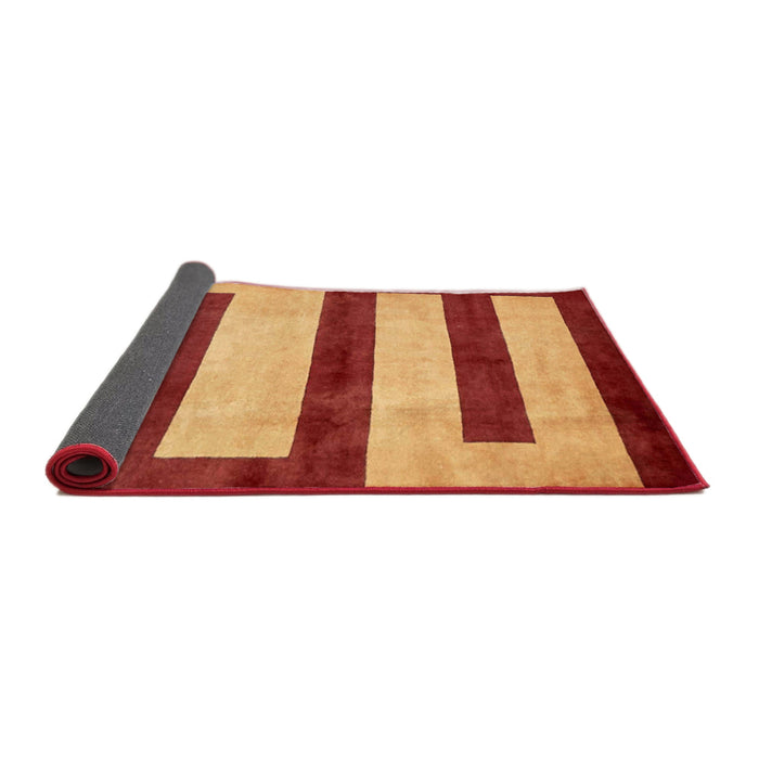 Sideview of Abstract Red Modern Rug, abs5601