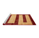 Sideview of Machine Washable Abstract Red Rug, wshabs5601