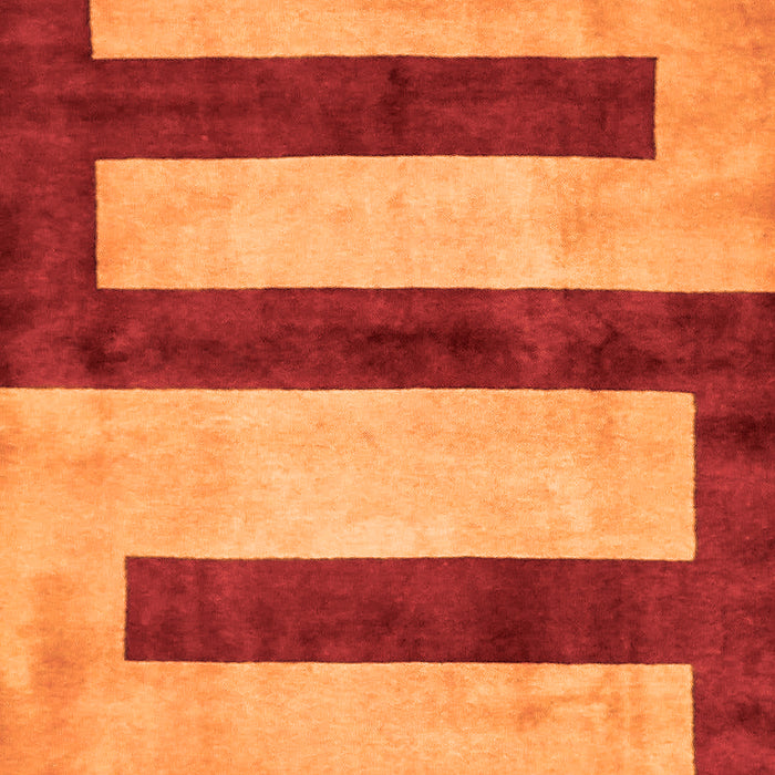 Machine Washable Abstract Orange Modern Area Rugs, wshabs5601org