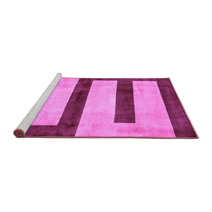 Sideview of Machine Washable Abstract Purple Modern Area Rugs, wshabs5601pur