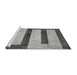 Sideview of Machine Washable Abstract Gray Modern Rug, wshabs5601gry