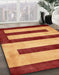 Abstract Red Modern Rug in Family Room, abs5601