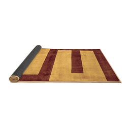 Sideview of Abstract Brown Modern Rug, abs5601brn