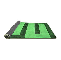 Sideview of Abstract Emerald Green Modern Rug, abs5601emgrn