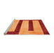 Sideview of Machine Washable Abstract Orange Modern Area Rugs, wshabs5601org