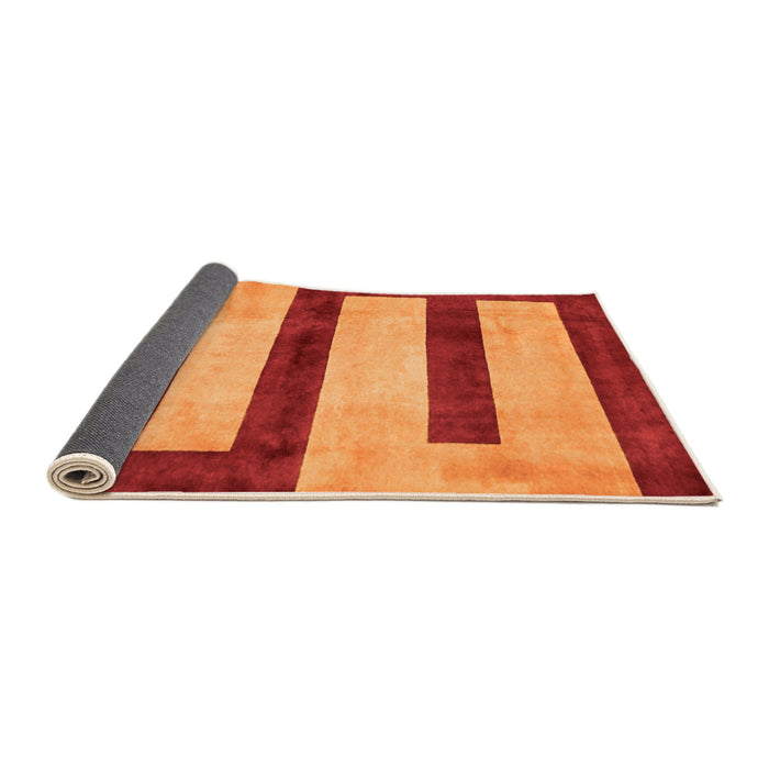 Sideview of Abstract Orange Modern Rug, abs5601org