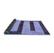 Sideview of Abstract Blue Modern Rug, abs5601blu