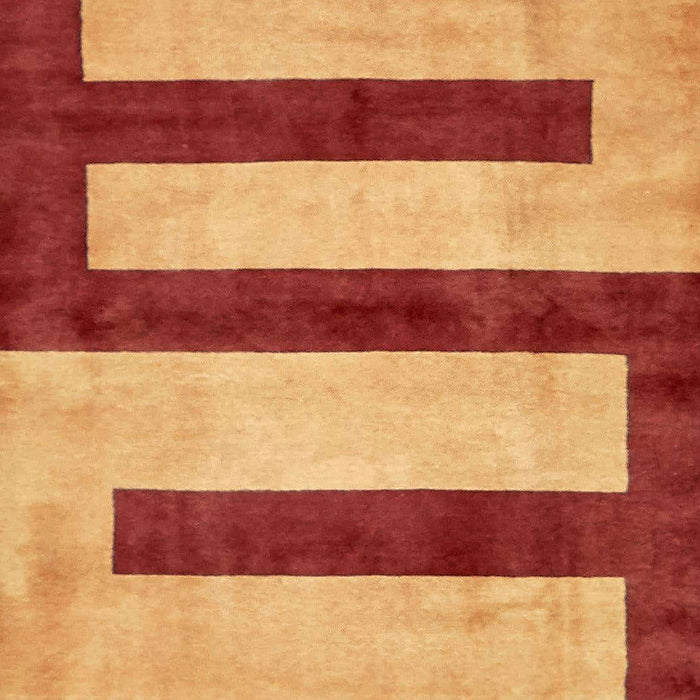 Machine Washable Abstract Red Rug, wshabs5601