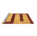 Sideview of Machine Washable Abstract Brown Modern Rug, wshabs5601brn