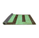 Sideview of Abstract Turquoise Modern Rug, abs5601turq