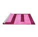 Sideview of Machine Washable Abstract Pink Modern Rug, wshabs5601pnk