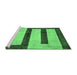 Sideview of Machine Washable Abstract Emerald Green Modern Area Rugs, wshabs5601emgrn